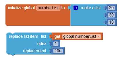 Replace an item in a list