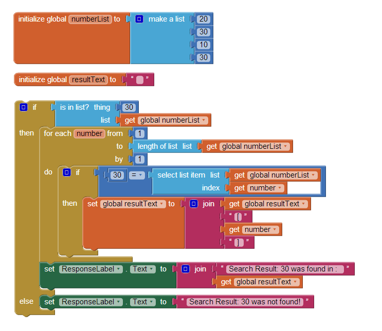 Search for all occurrences in a list