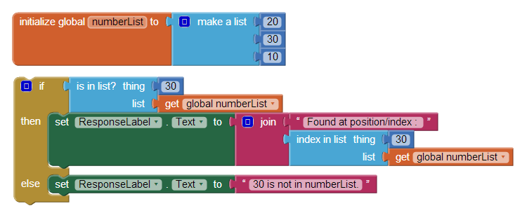 Search for an item in a list