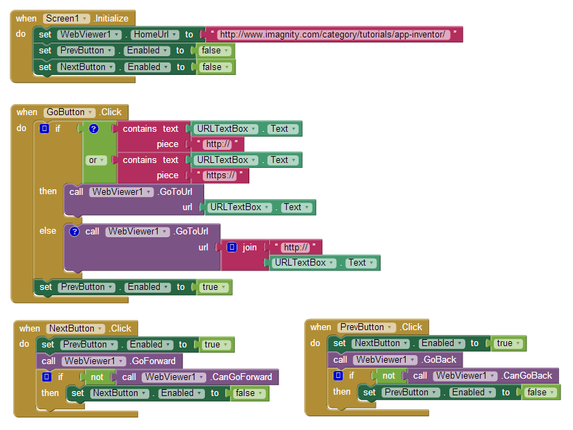 Cool Web Viewer blocks